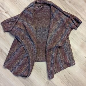 The Limited Purple and Gray Open Front Sweater